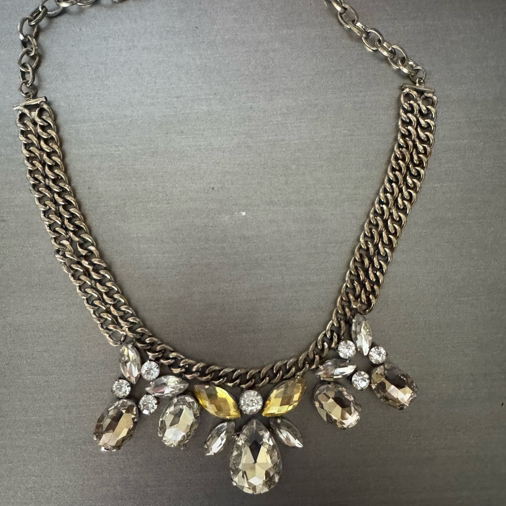 Elegant Gold and Silver Statement Necklace